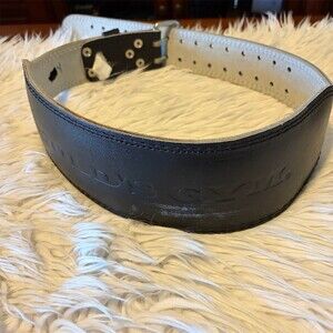 Gold's Gym Weightlifting Belt Unisex Black Double Prong Buckle Lumbar